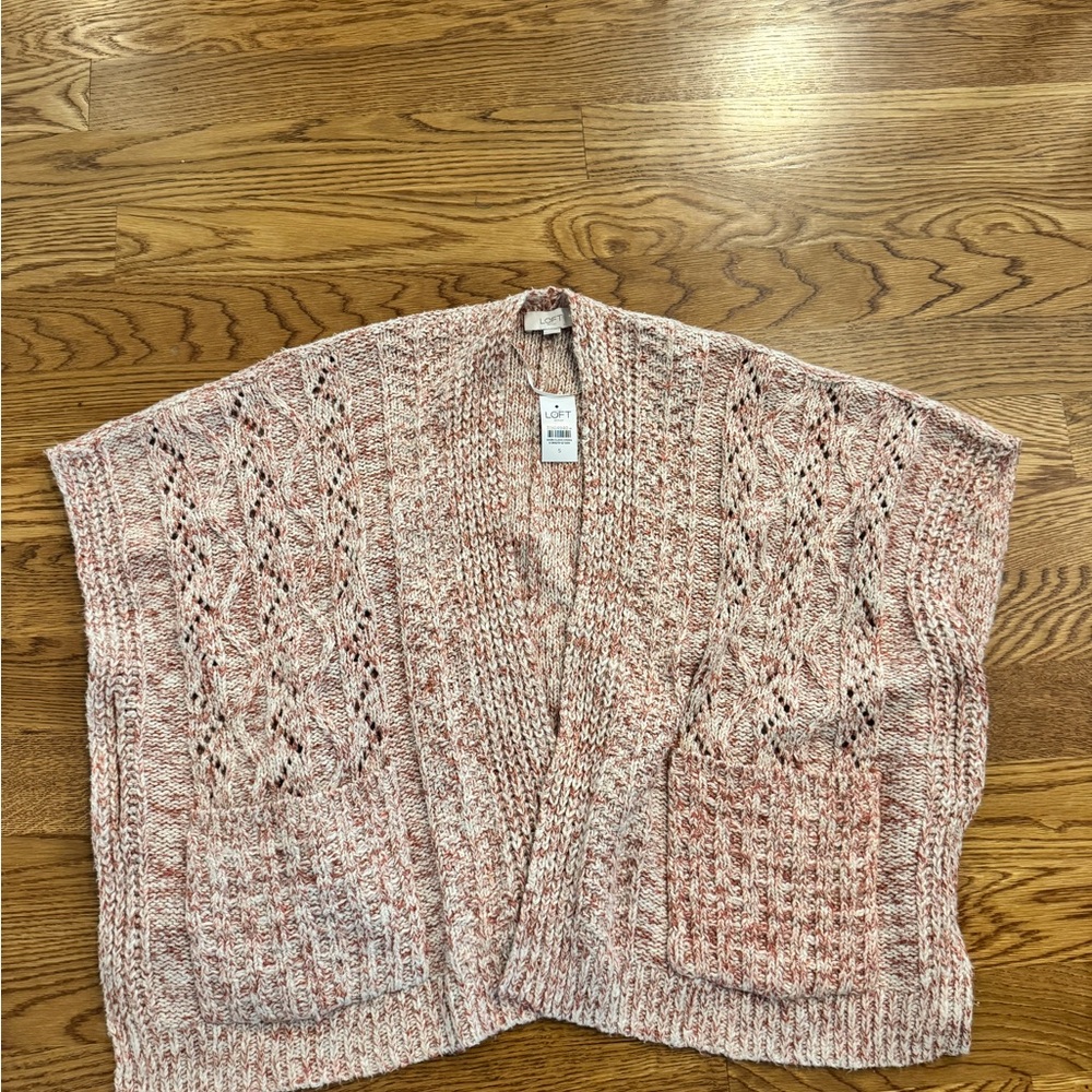 Loft Women's Pink Knit poncho